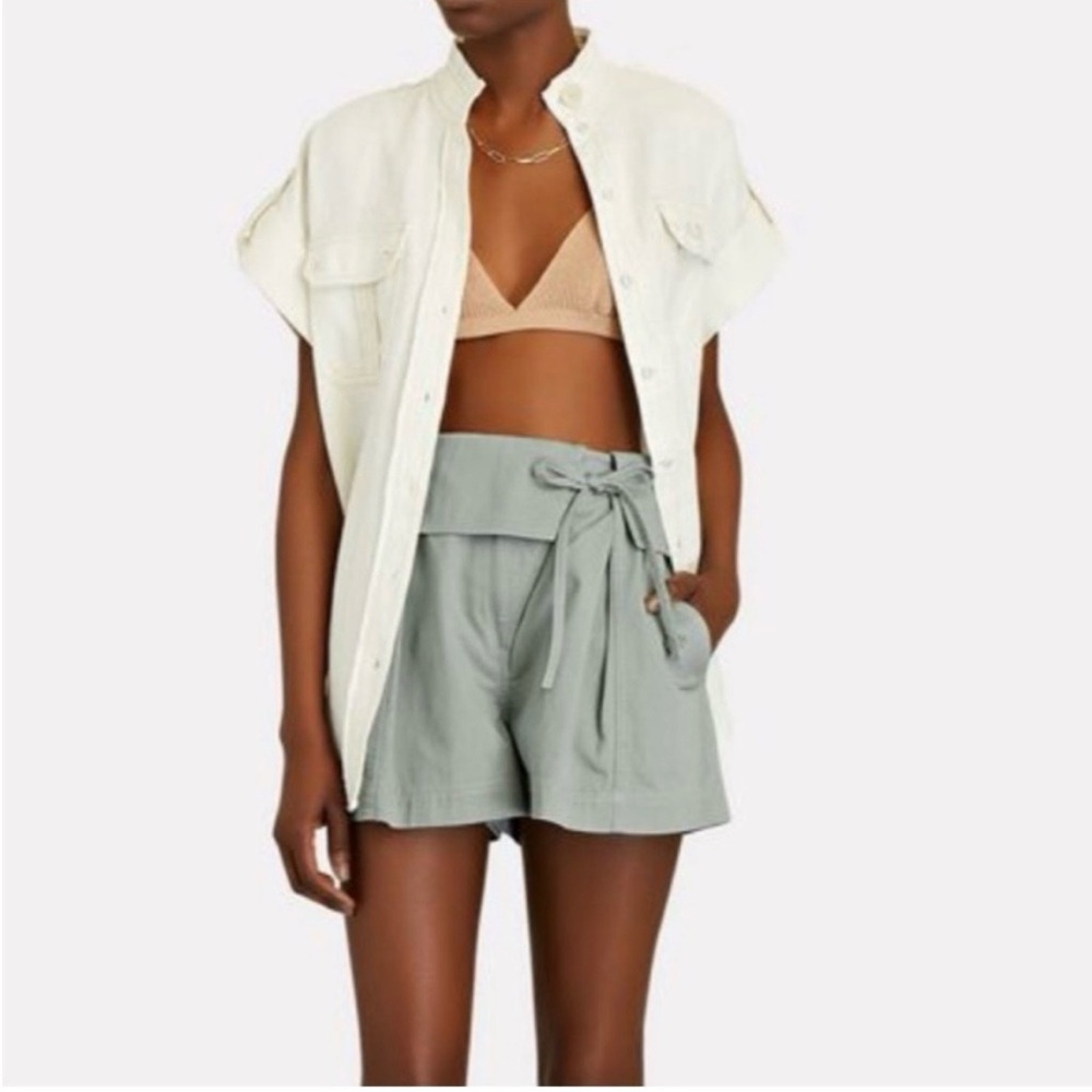 Ulla Johnson Carter Cotton Twill Shorts in Sage Like New Size 4